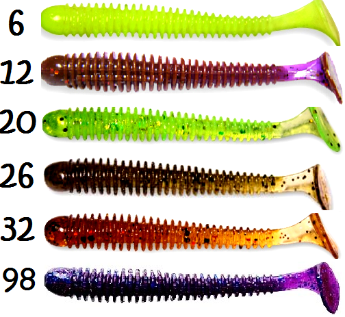 Crazy Fish Vibroworm, 2", Лимонний