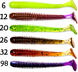 Crazy Fish Vibroworm, 2", Лимонний