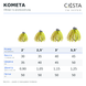 Costa Комета - професійна космата джига, 2.5", 3г, Лимонний