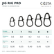 JIG-RIG SNAP COSTA професійні застібки, 7мм, 20 шт.